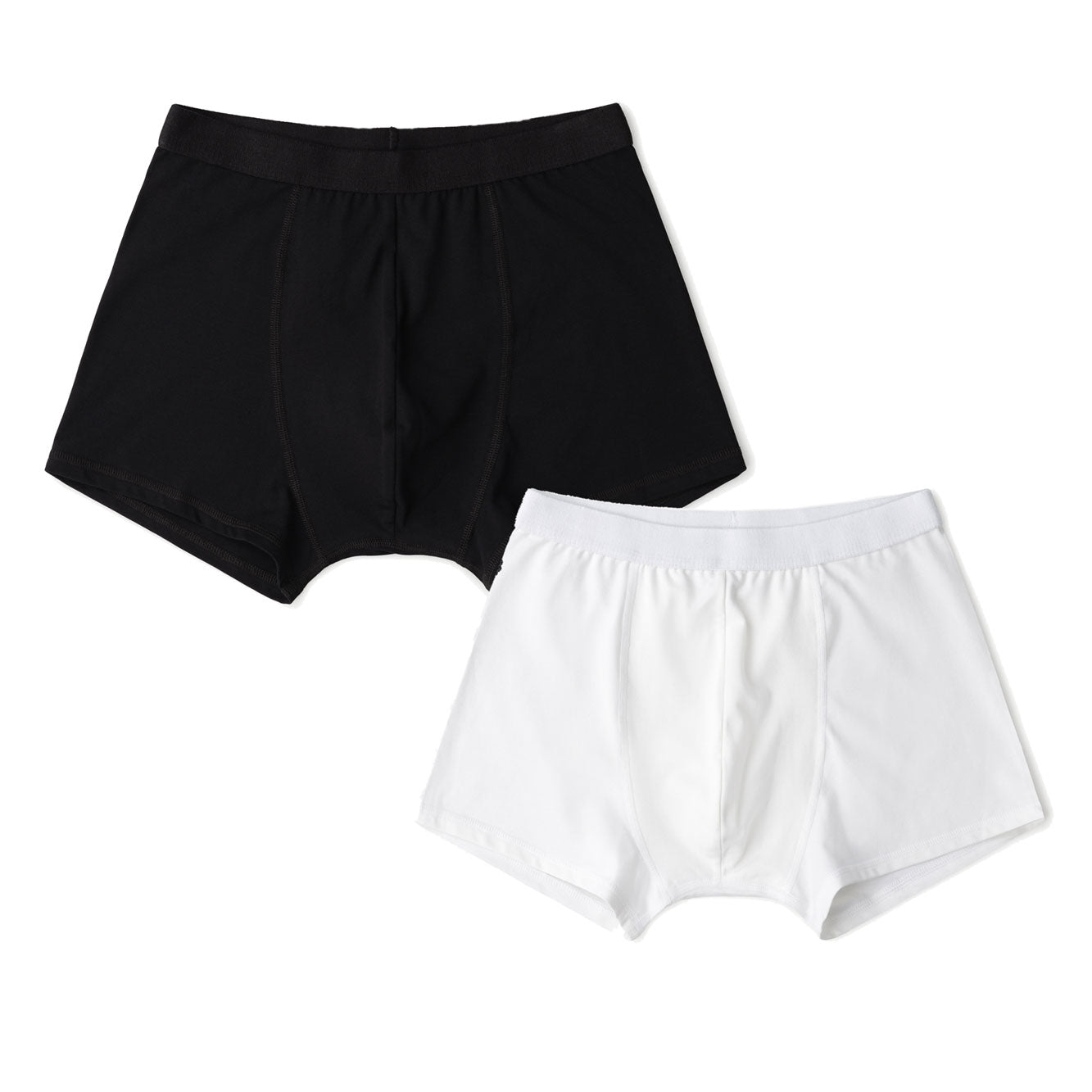 Black White Organic & Recycled cotton Boxer Briefs, first fit promise