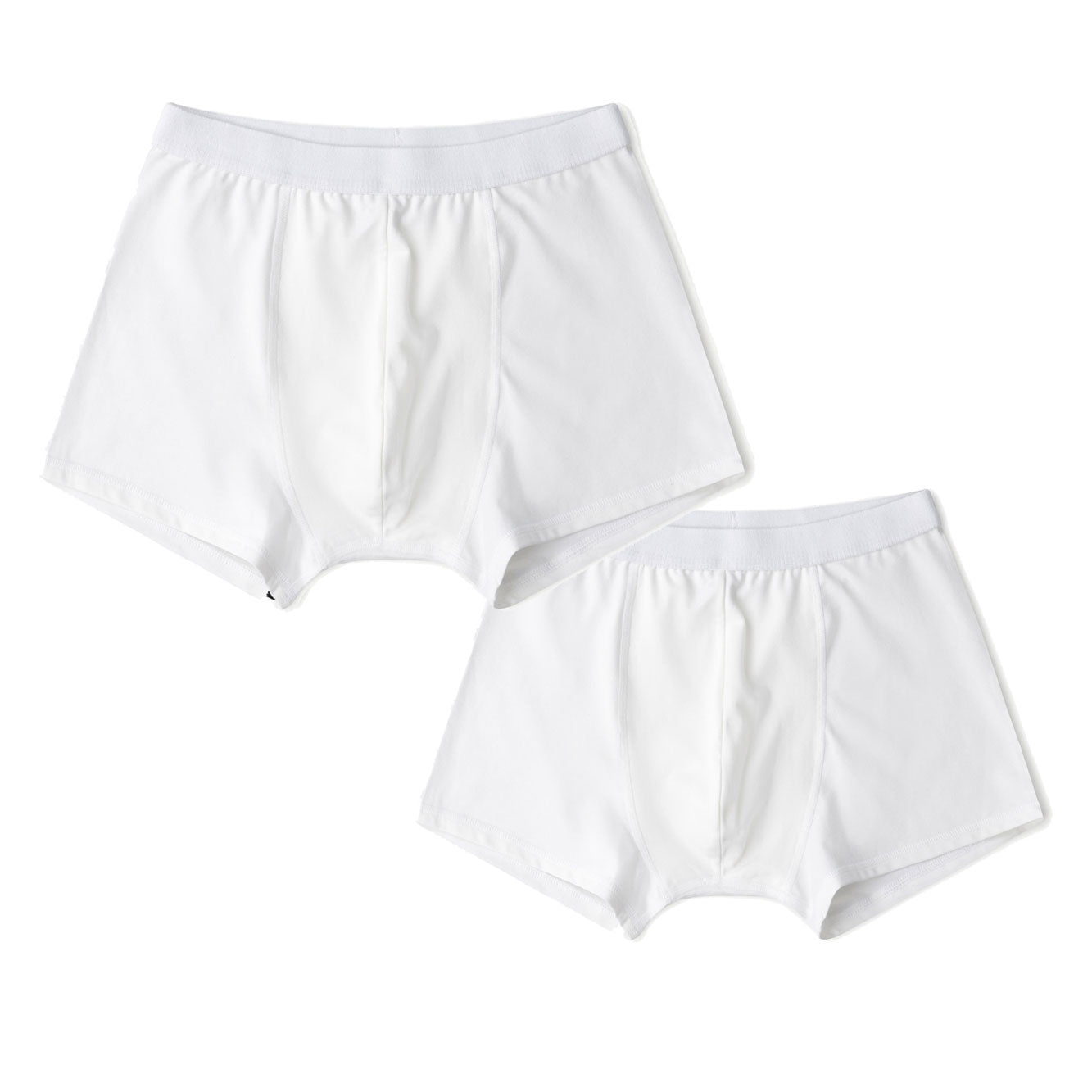 White Organic & Recycled cotton Boxer Briefs, first fit promise 2 pack