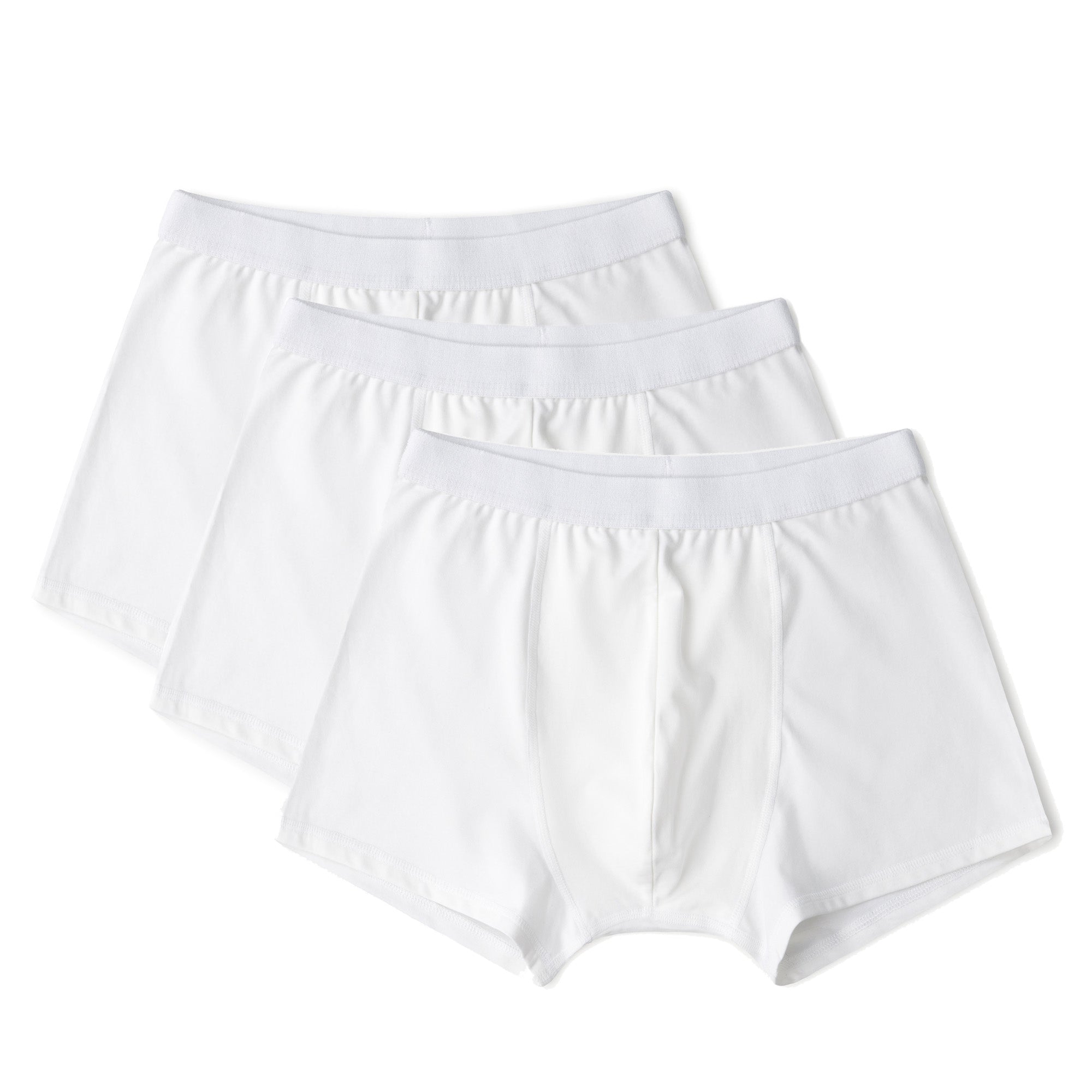 White Organic & Recycled cotton Boxer Briefs 3 pack