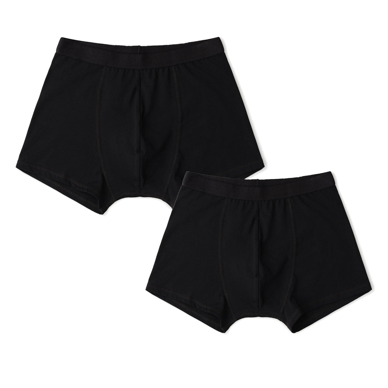 Black Organic & Recycled cotton Boxer Briefs, first fit promise 2 pack