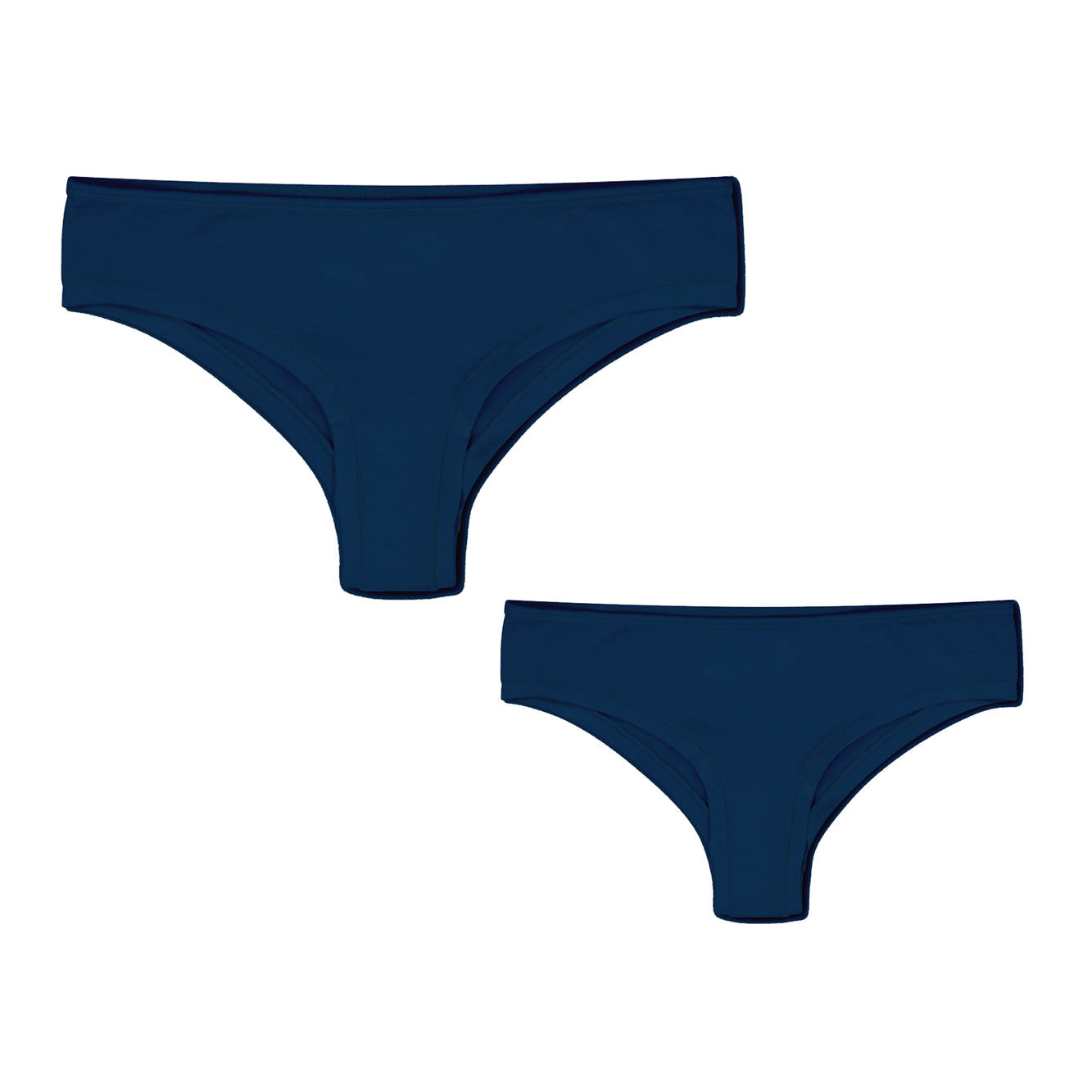 Navy ladies underwear, everyday cheeky fit briefs, first fit promise 2 pack