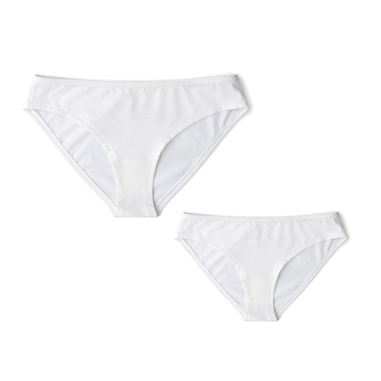 White ladies underwear, mid rise briefs, first fit promise 2 pack