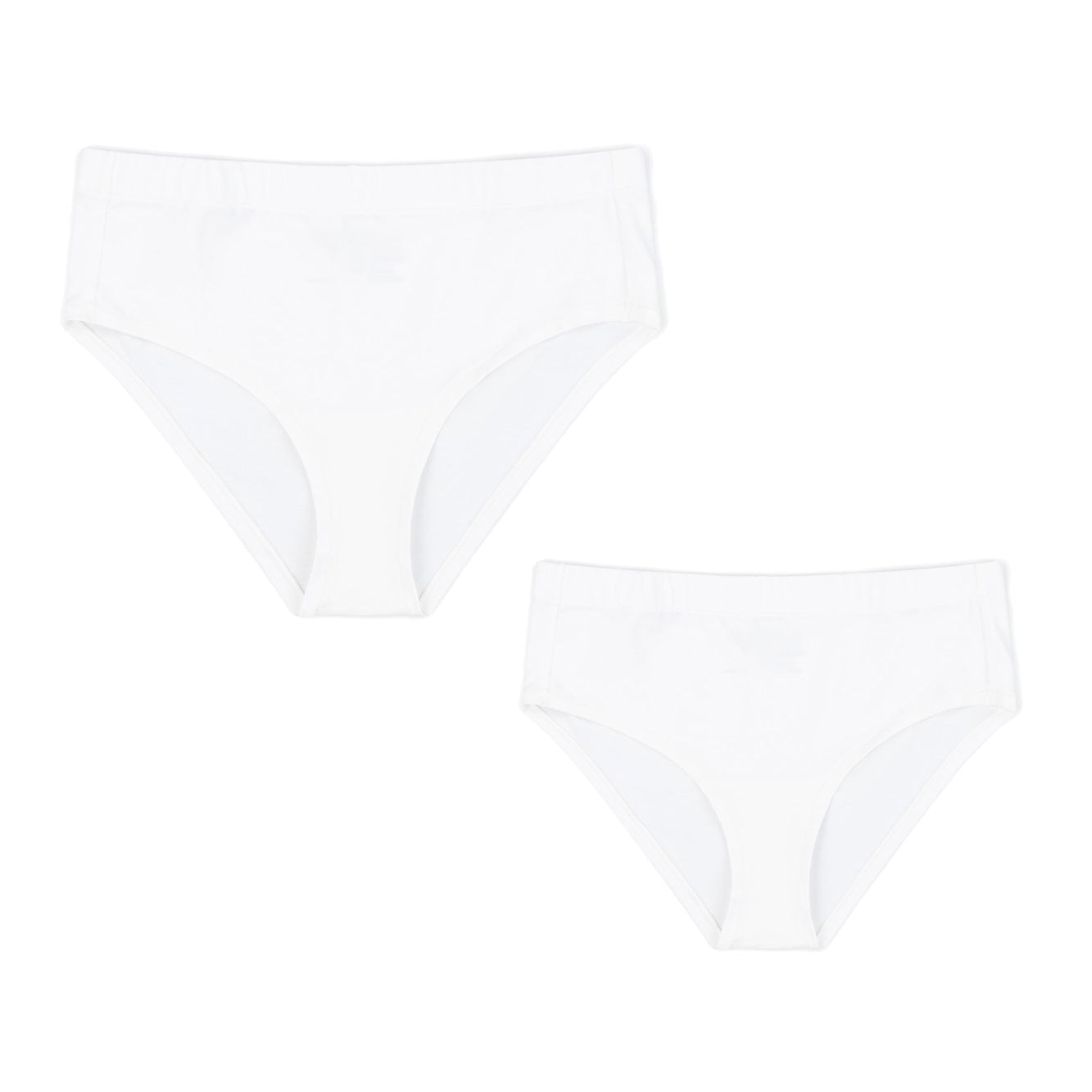 high rise brief in white, organic everyday basic underwear