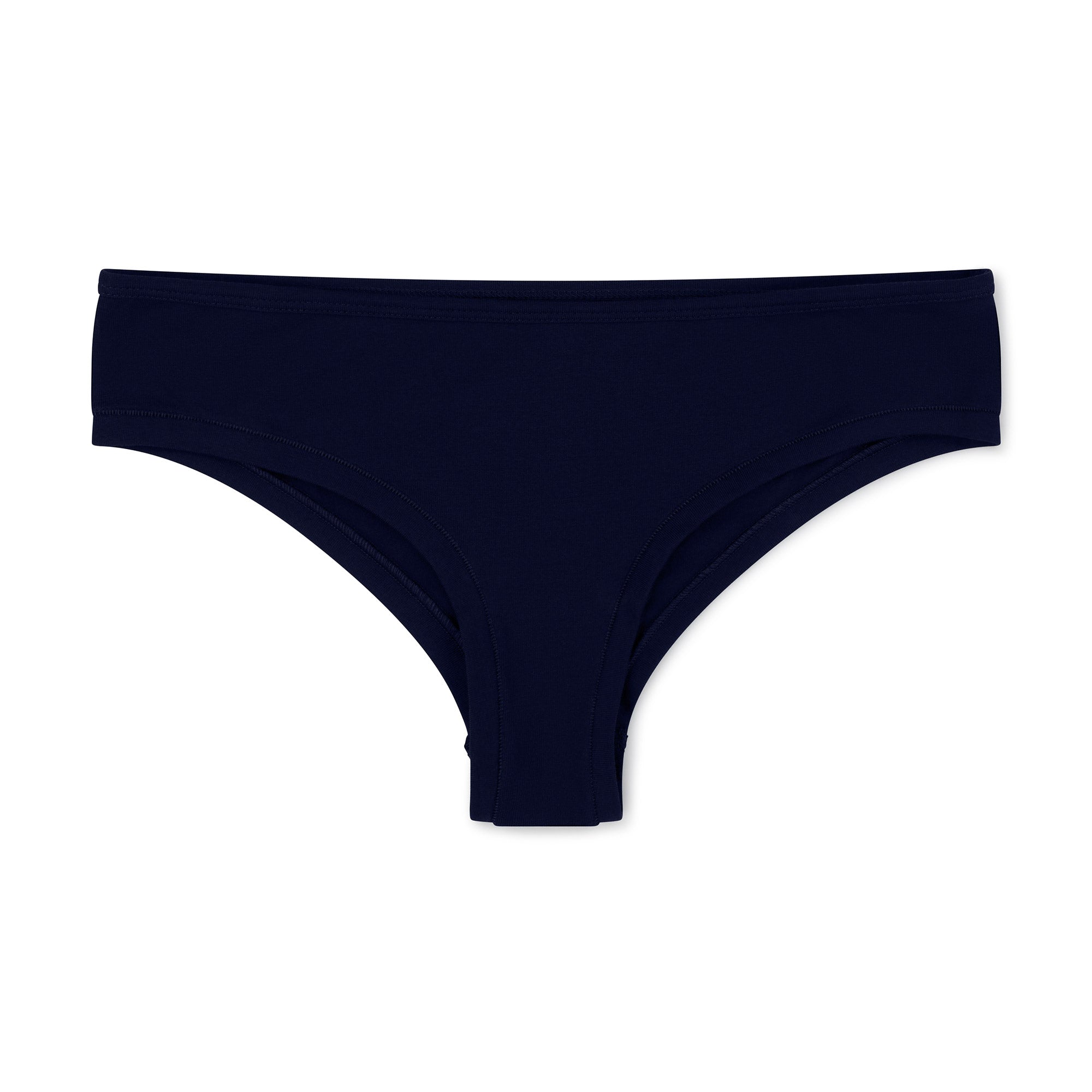 Black Organic & Recycled cotton Cheeky Fit Briefs, front facing