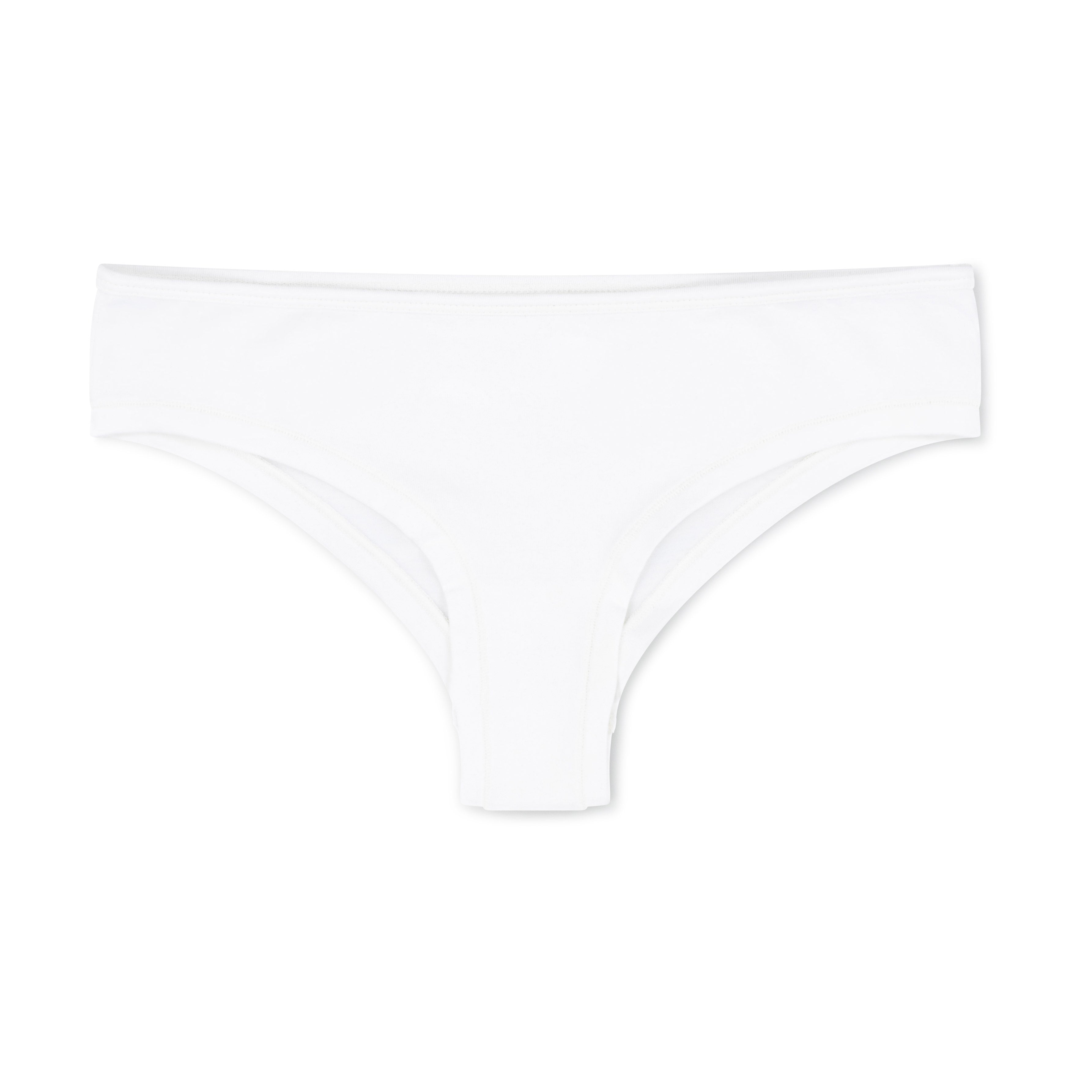 White Organic & Recycled cotton Cheeky Fit Briefs, front facing