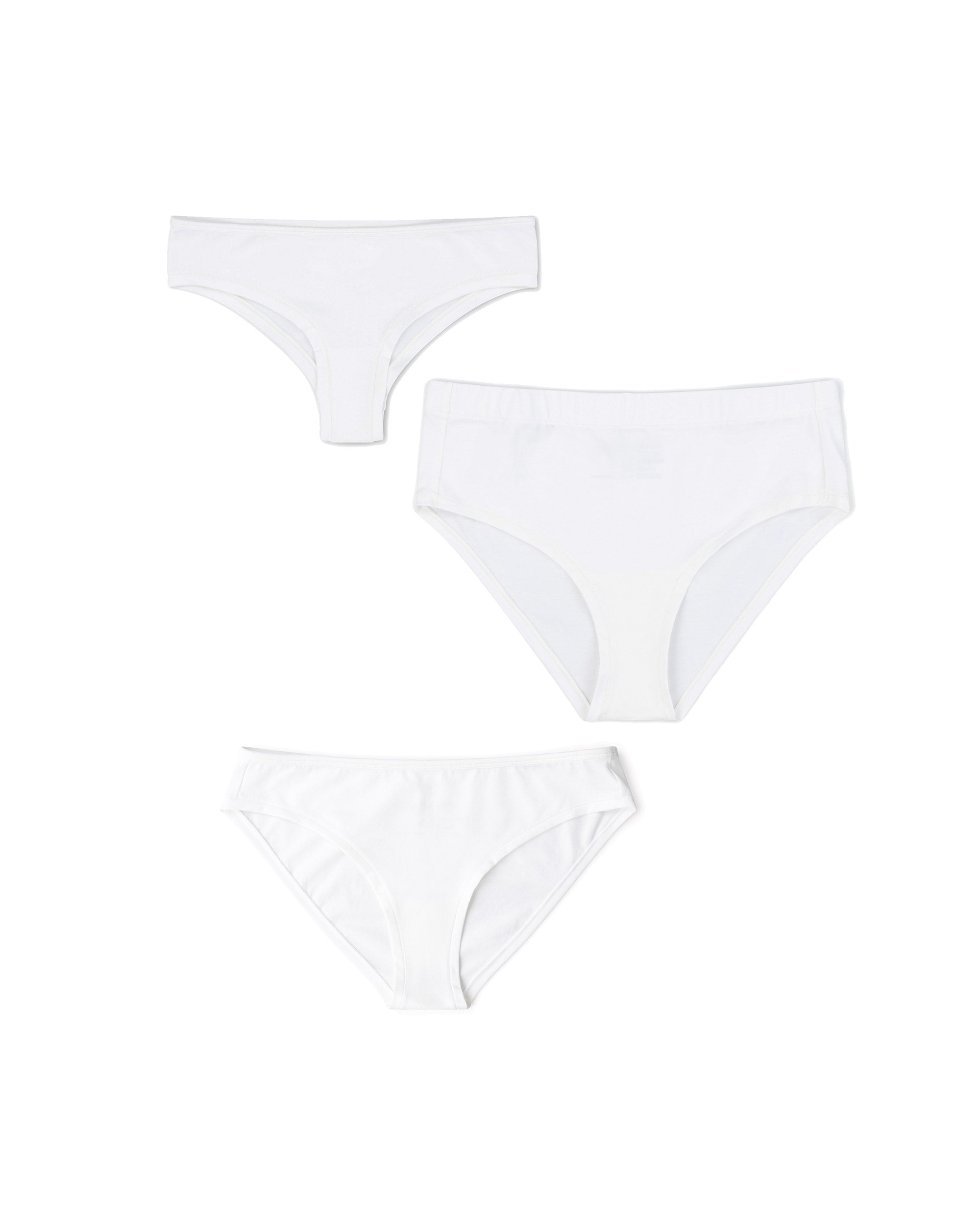 ONE Essentials organic cotton and biodegradable stretch mix style set in soft white