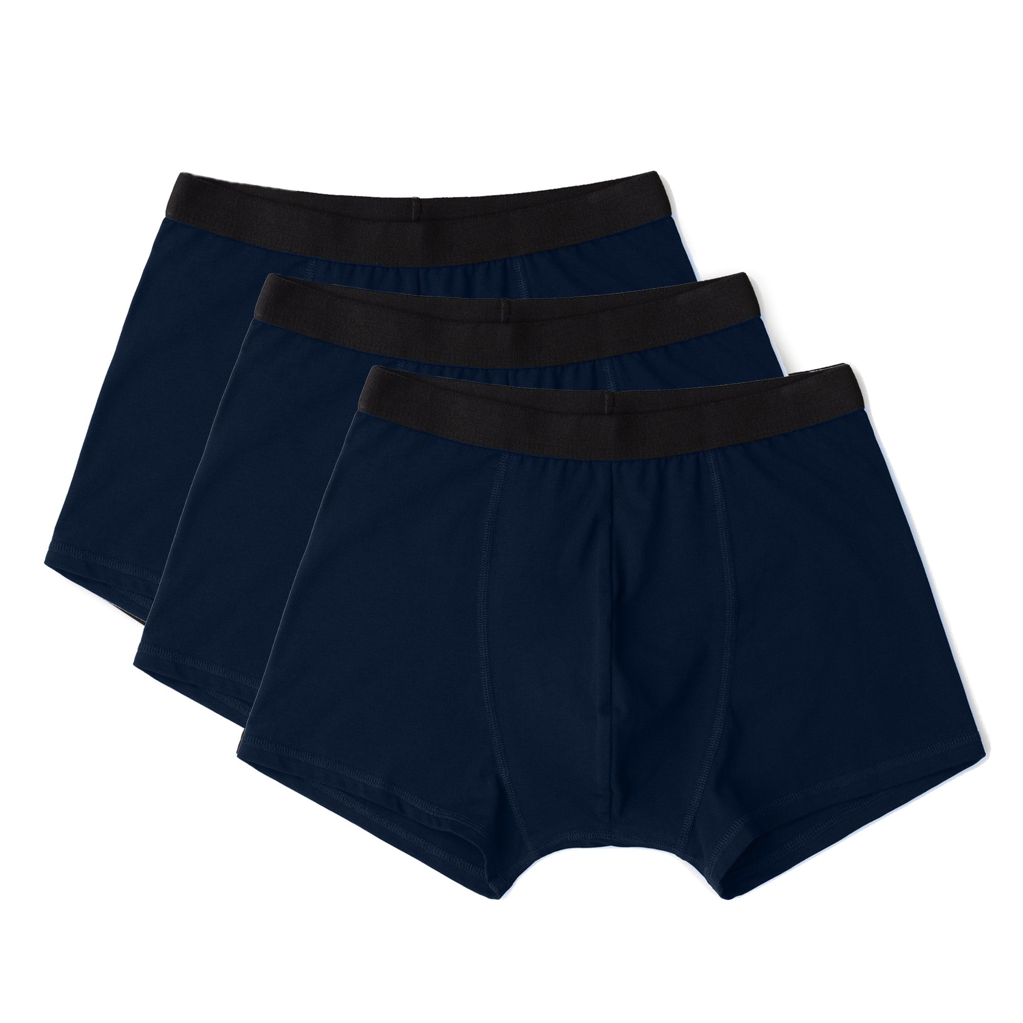 Navy Organic & Recycled cotton Boxer Briefs 3 pack